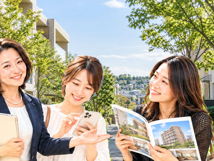 緑豊かな地域の住宅街